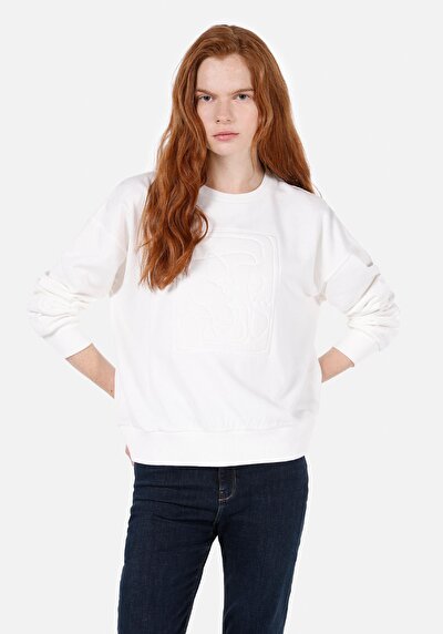 Afficher les détails de Pull-over Blanc Regular Fit  Femme
