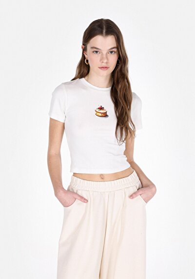Image de Blanc Femmes T-shirt À Manches Courtes