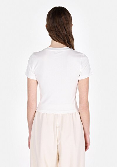 Image de Blanc Femmes T-shirt À Manches Courtes