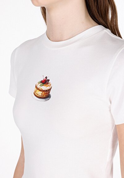Image de Blanc Femmes T-shirt À Manches Courtes