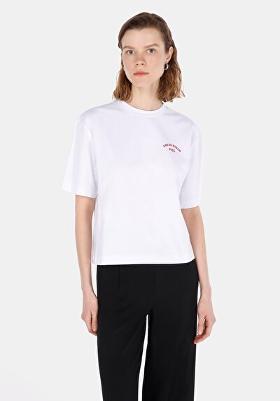 Image de Blanc Femmes T-shirt À Manches Courtes