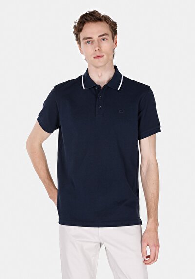 Image de Marine Homme T-shirt Polo À Manches Courtes