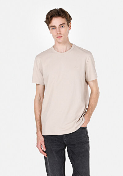 Image de Beige Homme T-shirt À Manches Courtes