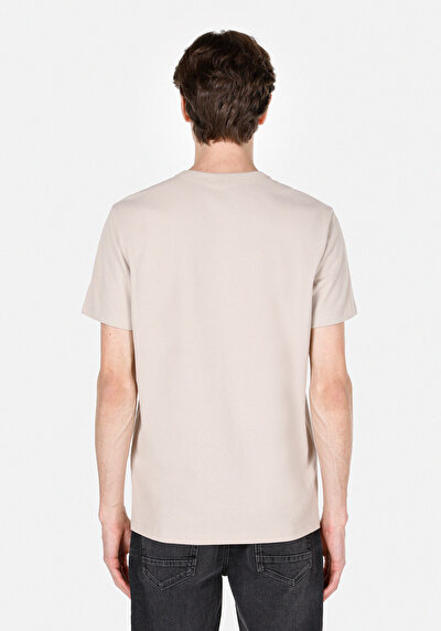Image de Beige Homme T-shirt À Manches Courtes