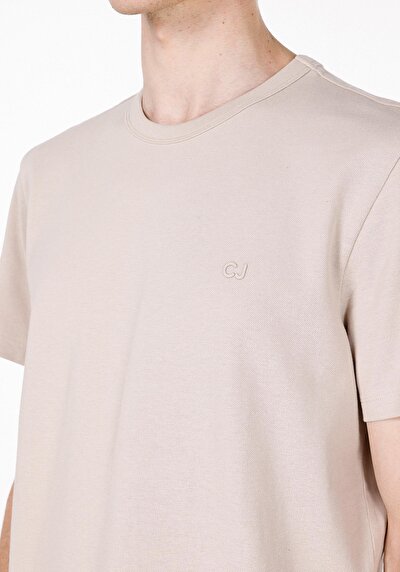 Image de Beige Homme T-shirt À Manches Courtes