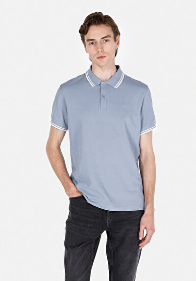 Image de Bleu Homme T-shirt Polo À Manches Courtes