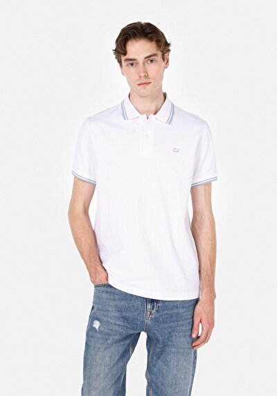 Image de Blanc Homme T-shirt Polo À Manches Courtes