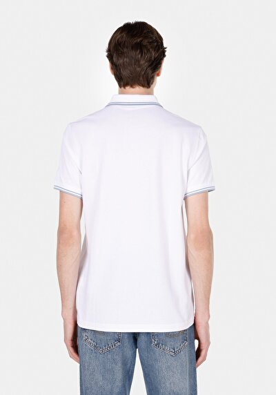 Image de Blanc Homme T-shirt Polo À Manches Courtes