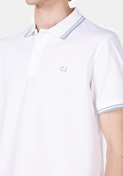 Image de Blanc Homme T-shirt Polo À Manches Courtes
