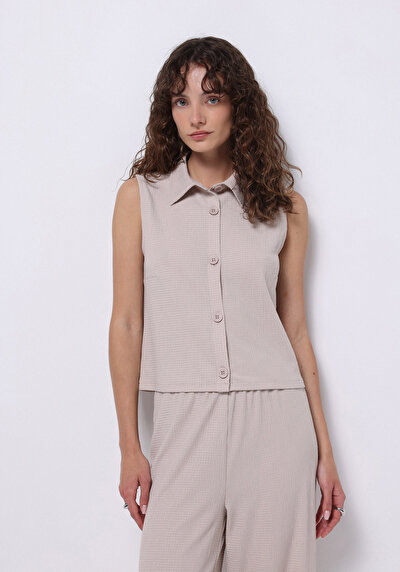 Image de Beige Droit Slim Fit Femme