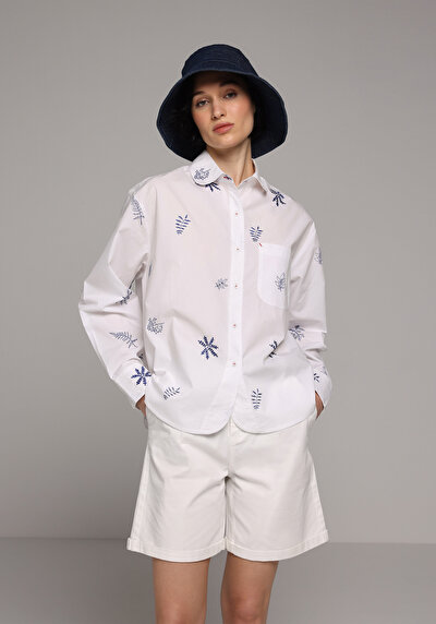 Image de Short Blanc Regular Fit Femme