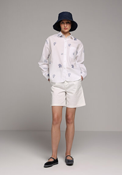 Image de Short Blanc Regular Fit Femme