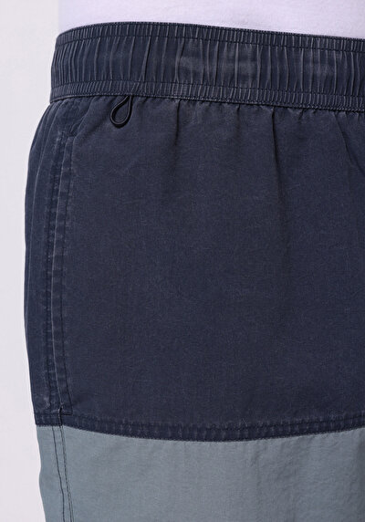 Image de Short De Bain Bleu Slim Fit Doublé Homme