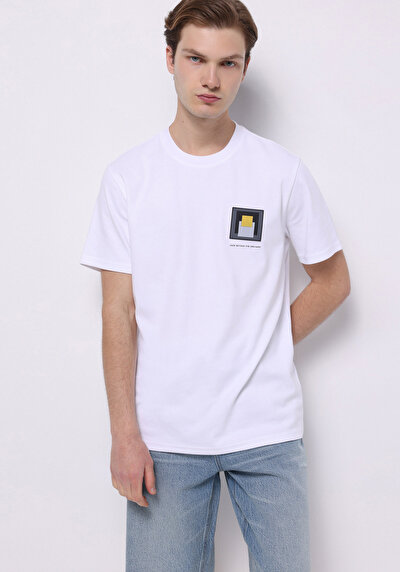 Image de Blanc Homme T-shirt À Manches Courtes