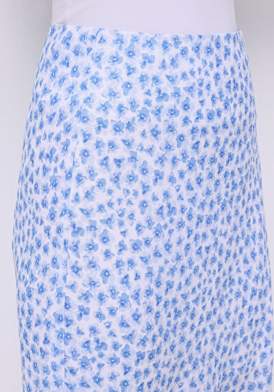 Image de Jupe Bleu Midi Imprimé Ratière Mdi Femme