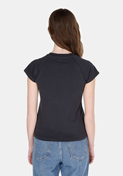 Image de Anthracite Femmes T-shirt À Manches Courtes