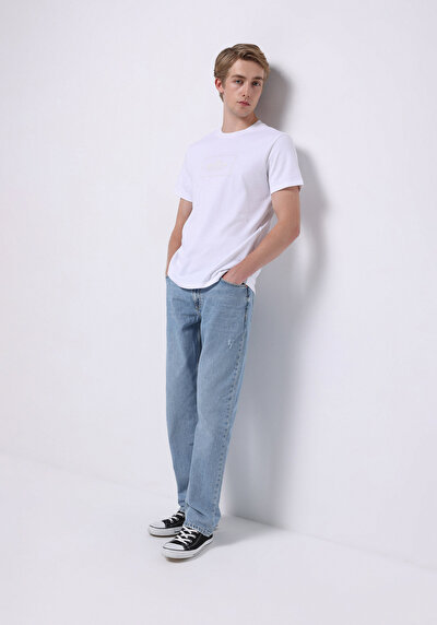 Image de 047 Johan Pantalon Straight Leg Medium Rise En Jean Regular Fit Homme