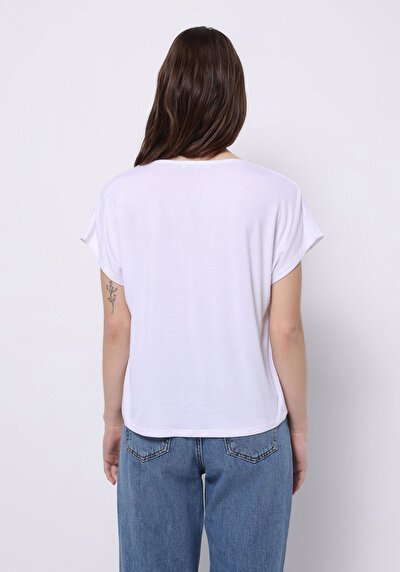 Image de Blouse À Manches Courtes Blanc Regular Fit Manches Courtes Femme