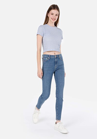 Image de 759 Lara Pantalon Bleu En Skinny Fit Femme