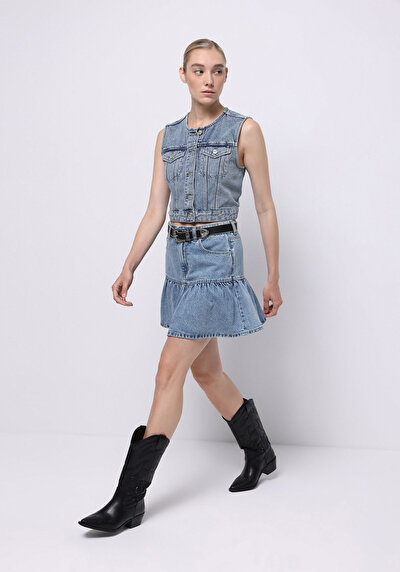 Image de Jupe Slim Fit Droit Jean Normale Femme
