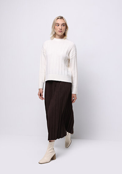 Image de Jupe Marron Regular Fit Droit  Mdi Femme