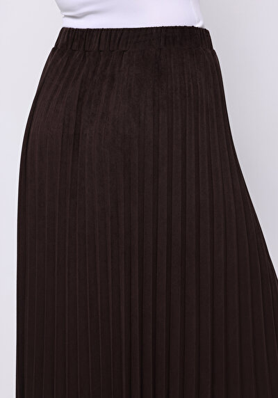 Afficher les détails de Jupe Marron Regular Fit Droit  Mdi Femme