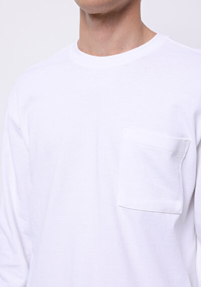 Image de T-shirt À Manches Longues Blanc Comfort Fit  Homme