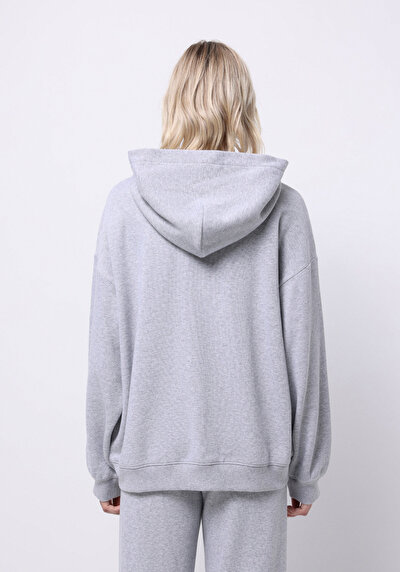 Afficher les détails de Pull-over Gris Oversize Fit  Femme
