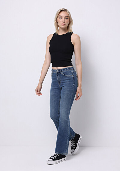 Image de 791 Monica Pantalon    En Jean Regular Fit Femme