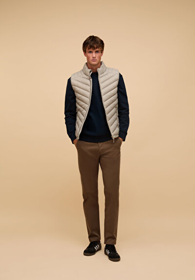 Image de Gilet Beige Slim Fit Homme