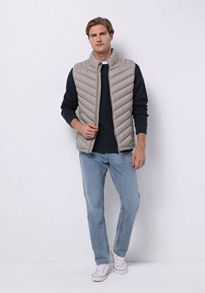 Image de Gilet Beige Slim Fit Homme