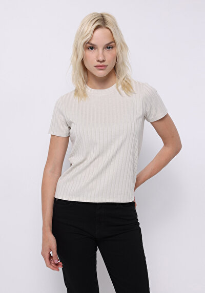 Image de Tricoter Ecru Regular Fit  Femme