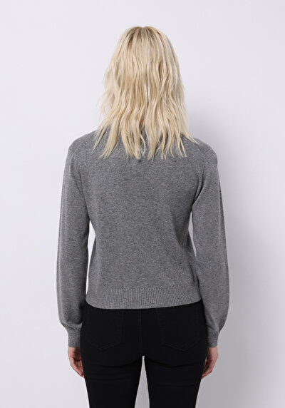 Image de Cardigan Tricot Gris Slim Fit Femme