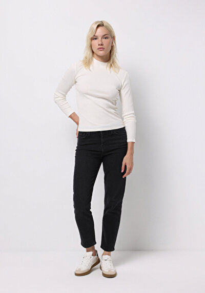 Image de T-shirt Blanc Slim Fit Manches Longues  Femme
