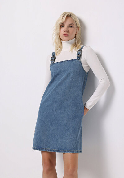 Image de Robe Regular Fit Sans Manches Mini Jean Femme