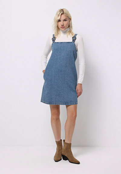 Image de Robe  Regular Fit Sans Manches Mini Jean Femme