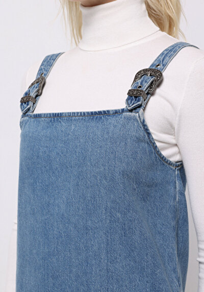 Image de Robe Regular Fit Sans Manches Mini Jean Femme