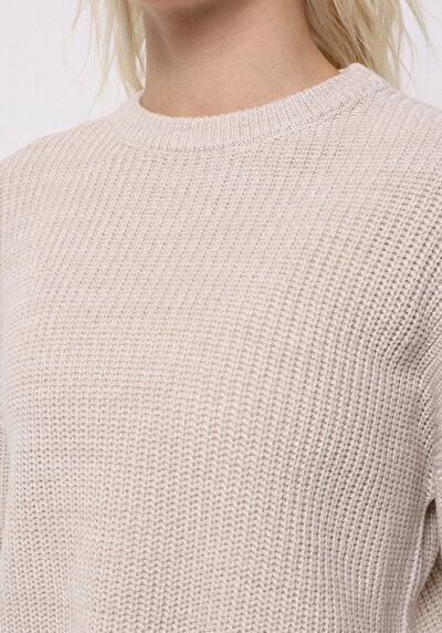 Image de Pull Ecru Regular Fit Manches Longues  Femme