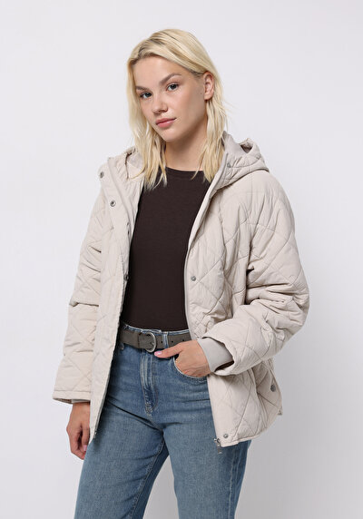 Image de Veste Blanc Regular Fit Manches Longues  Matelassé Femme