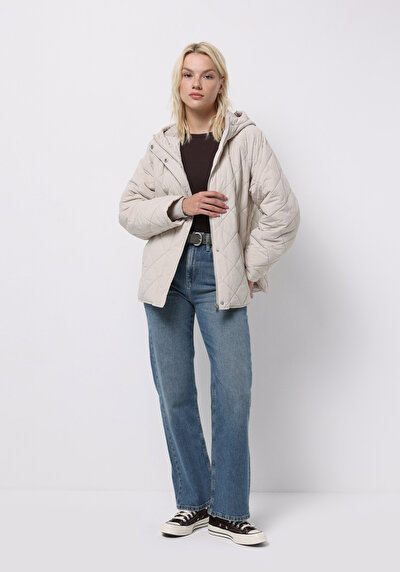 Image de Veste Blanc Regular Fit Manches Longues Matelassé Femme
