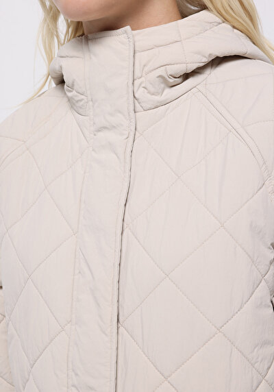 Image de Veste Blanc Regular Fit Manches Longues Matelassé Femme