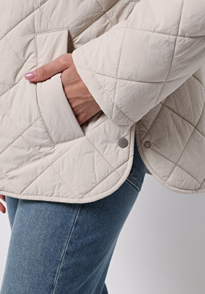 Image de Veste Blanc Regular Fit Manches Longues  Matelassé Femme