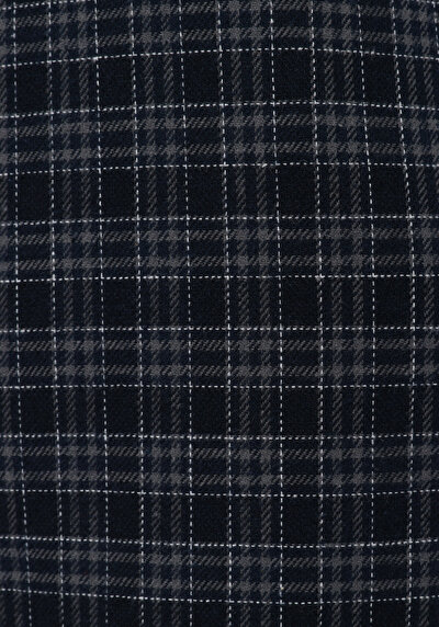 Image de Chemise À Manches Longues Marine Regular Fit Plaid Sergé Homme
