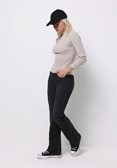 Image de T-shirt Beige Slim Fit Manches Longues  Femme