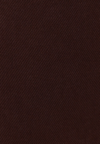 Afficher les détails de Pantalon Marron Straight Leg High Rise En Sergé Barrel Fit Femme