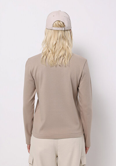 Image de T-shirt À Manches Longues Beige Regular Fit  Femme