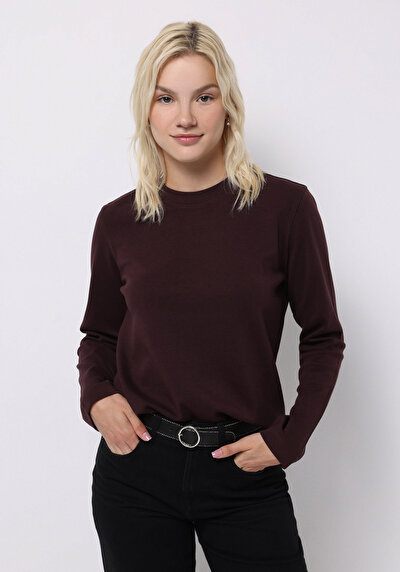 Image de T-shirt À Manches Longues Violet Regular Fit  Femme