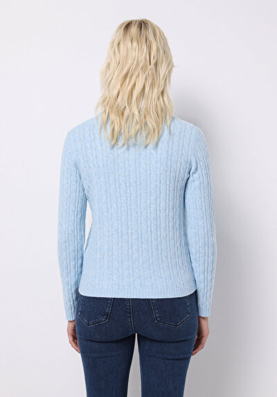 Image de Pull Bleu Regular Fit Manches Longues Femme