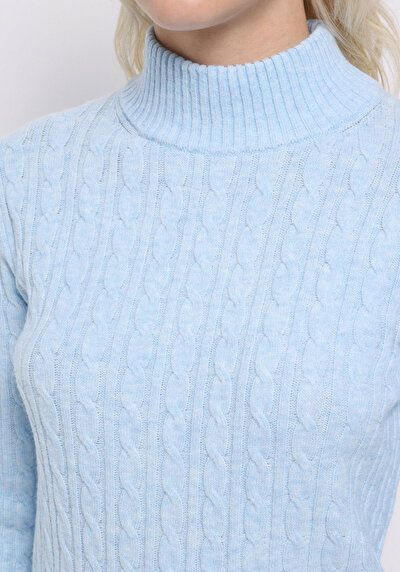 Image de Pull Bleu Regular Fit Manches Longues Femme