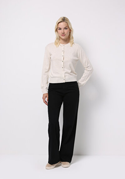 Image de Cardigan Tricot Beige Slim Fit Femme